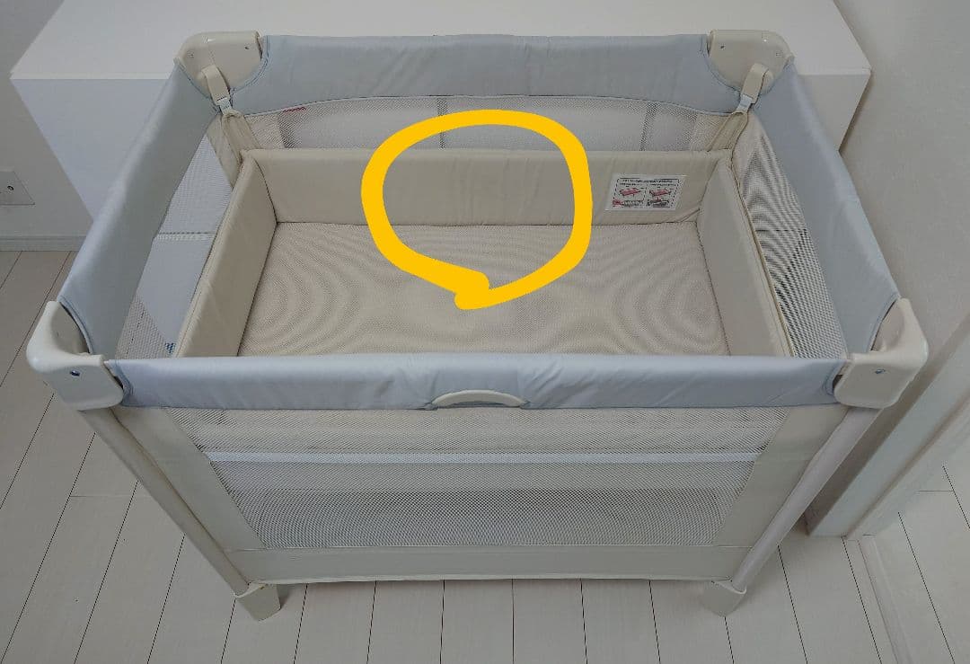 COCONEL Air AB ベビーベッド ホワイトグレー