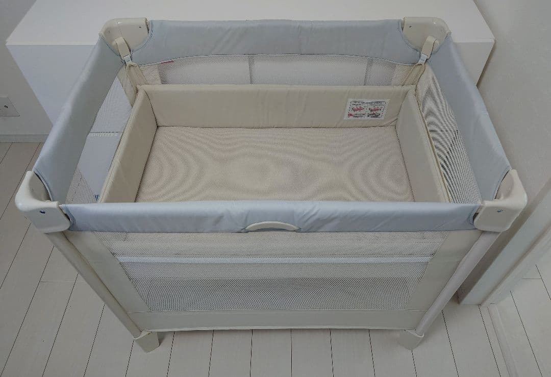 COCONEL Air AB ベビーベッド ホワイトグレー