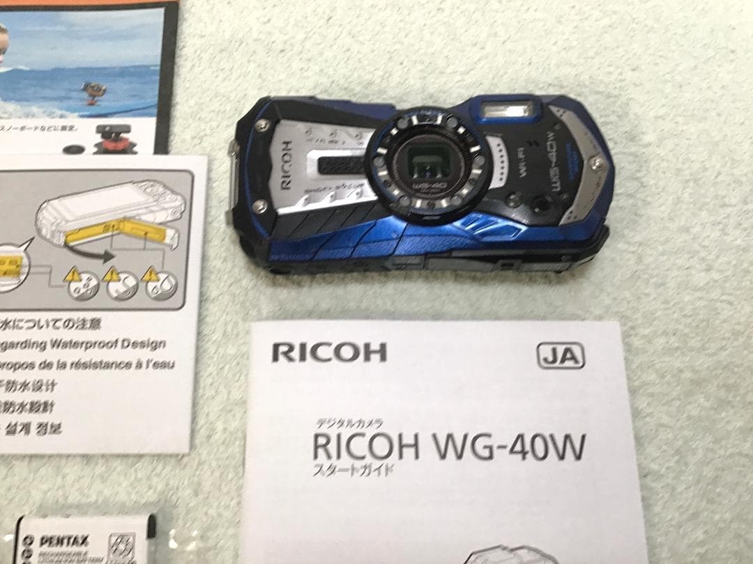 リコー RICOH WG-40W 防水デジタルカメラ ブルー