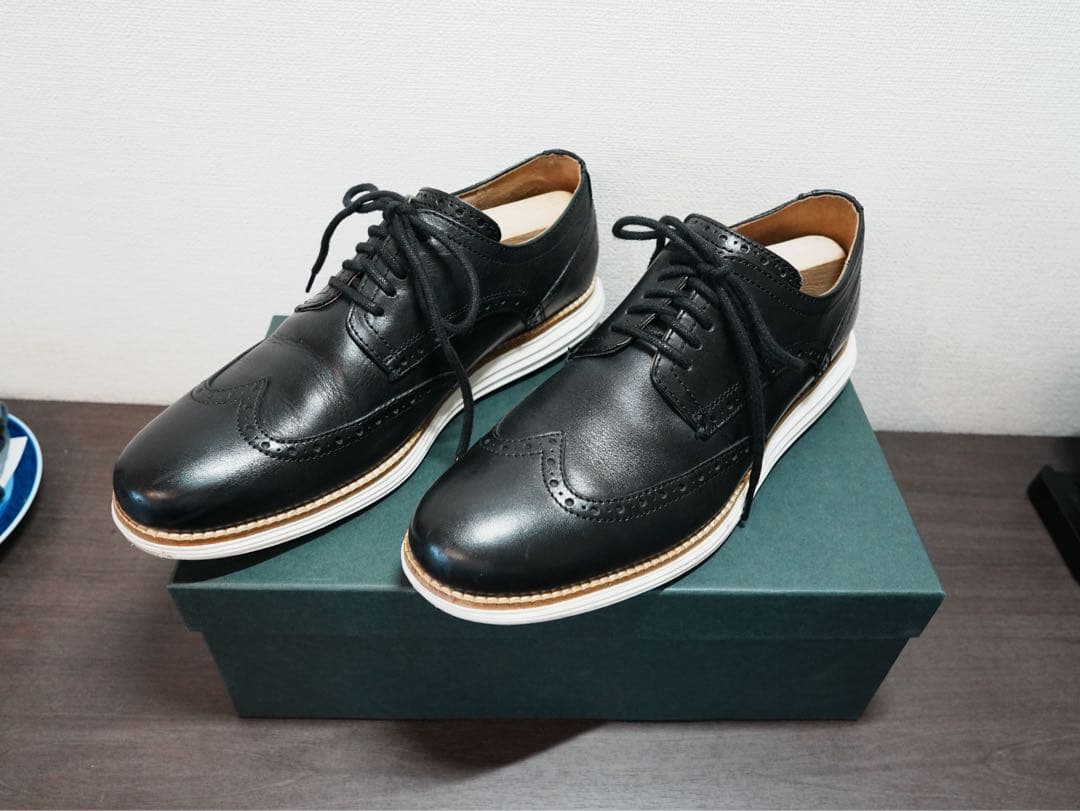 COLE HAAN ブラックレザー ドレスシューズ 26.5cm