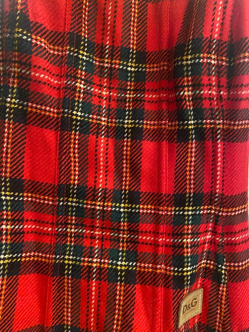 D&G 赤 チェック柄 キャミソール　ビスチェ　Dolce &Gabbana