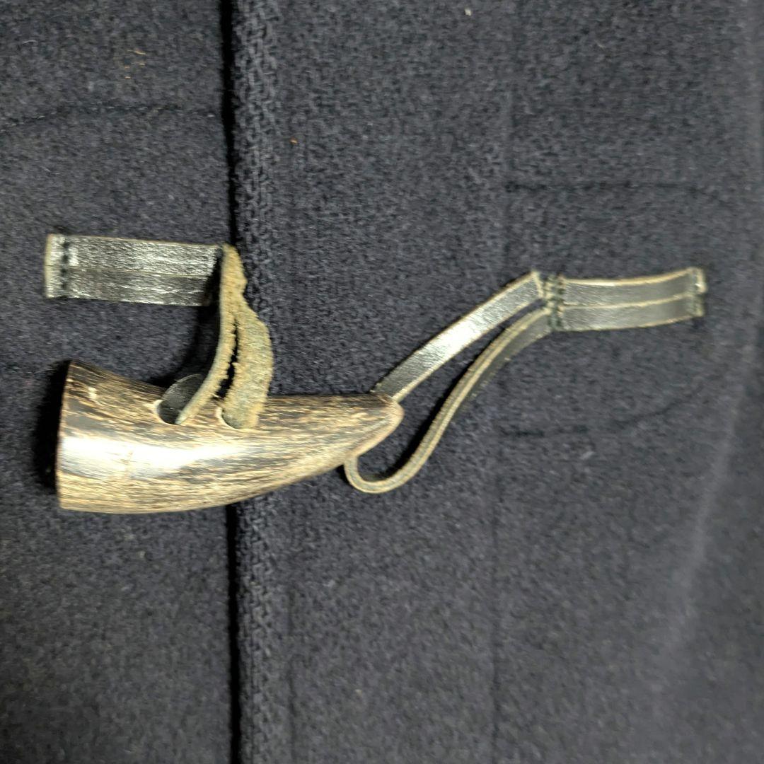 90s バーバリー ダッフルコート ネイビー ウール ノバチェック メンズXL