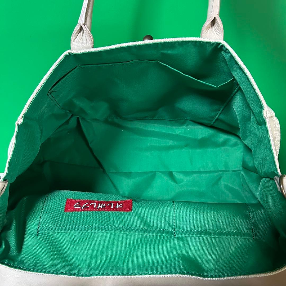 アルベロベロ　ハンドバッグ　2way ショルダーバッグ　ベージュ　刺繍　ビーズ