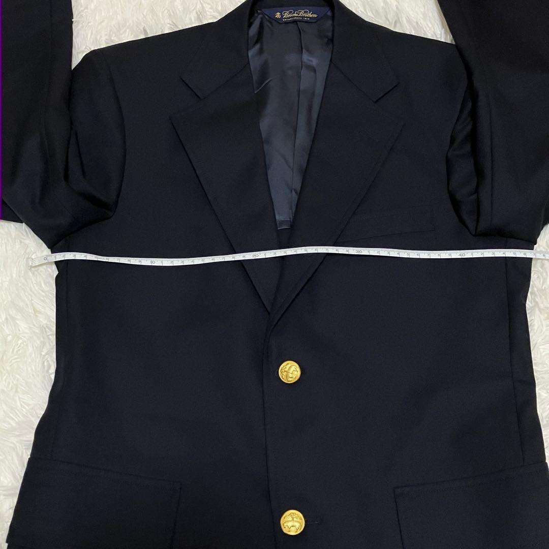 極美品 1818 ブルックスブラザーズ 紺ブレ 金ボタン 3ボタン 段返し