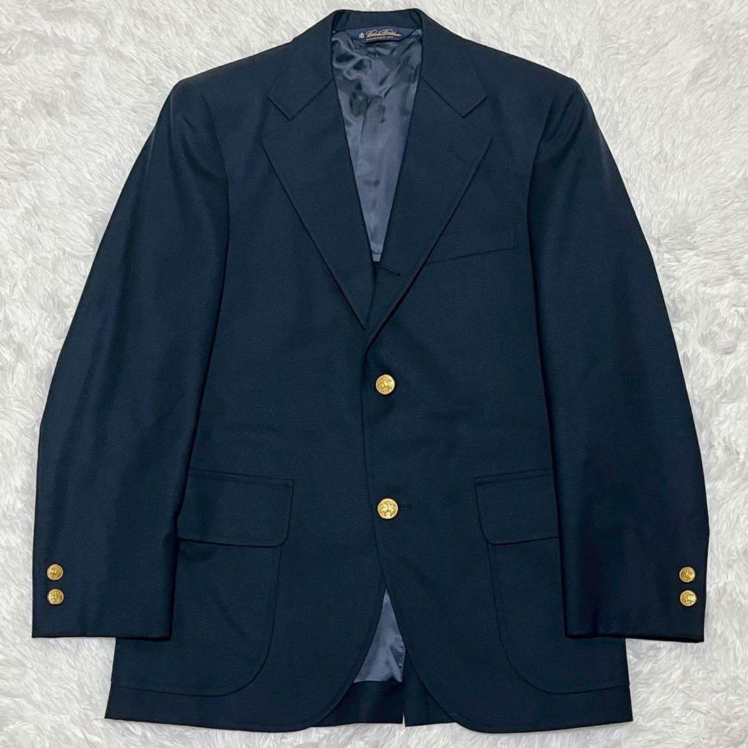 極美品 1818 ブルックスブラザーズ 紺ブレ 金ボタン 3ボタン 段返し