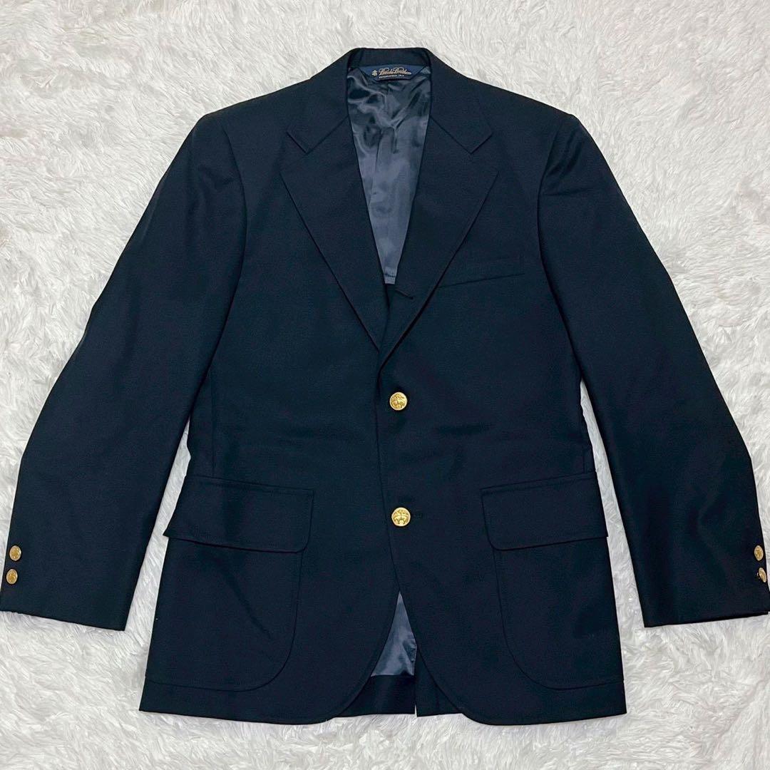 極美品 1818 ブルックスブラザーズ 紺ブレ 金ボタン 3ボタン 段返し