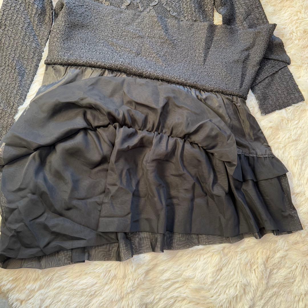 NOKO-OHNO ノコオーノ お花モチーフ アシンメトリーワンピース