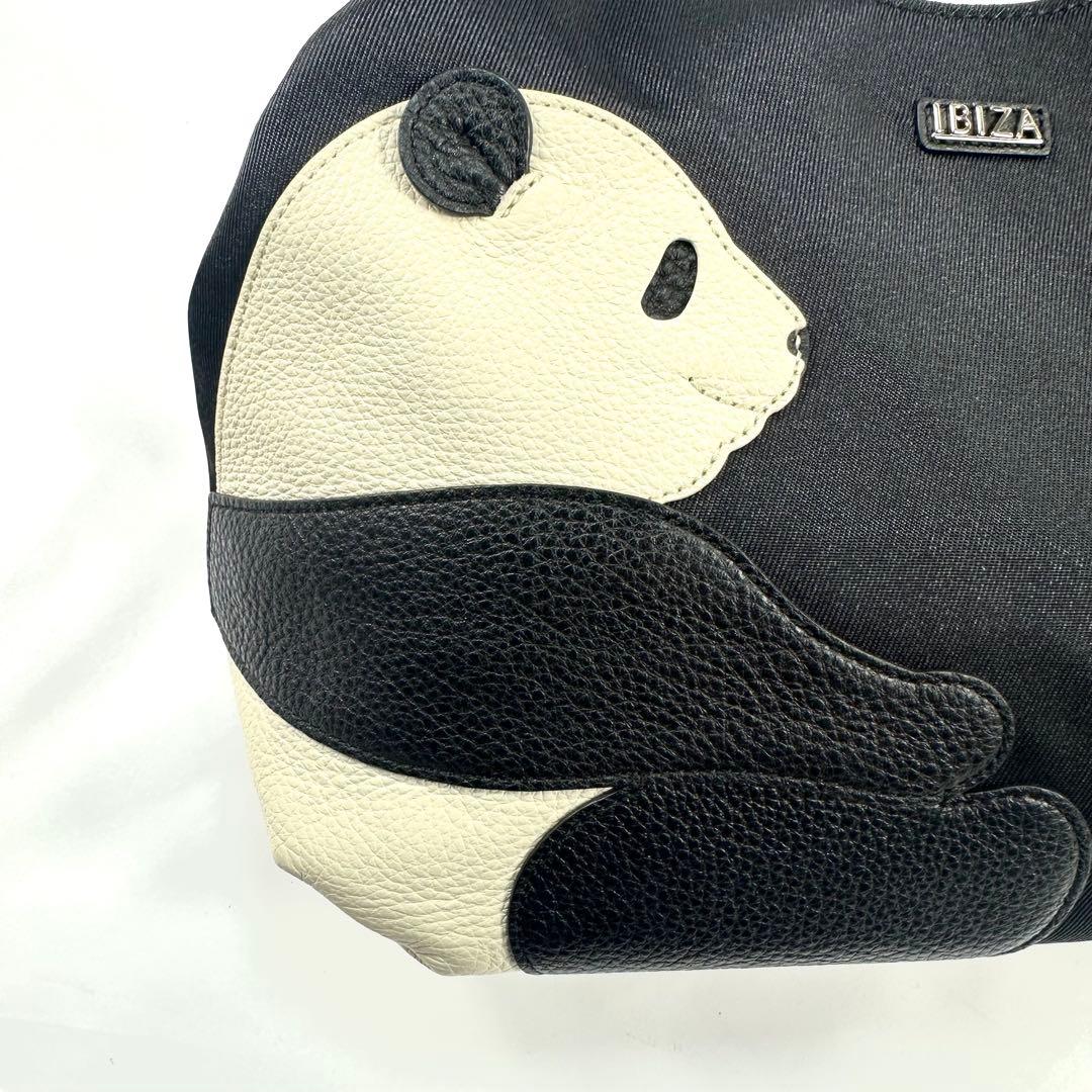 【極美品】IBIZA イビザ ハンドバッグ パンダ アニマル レザー