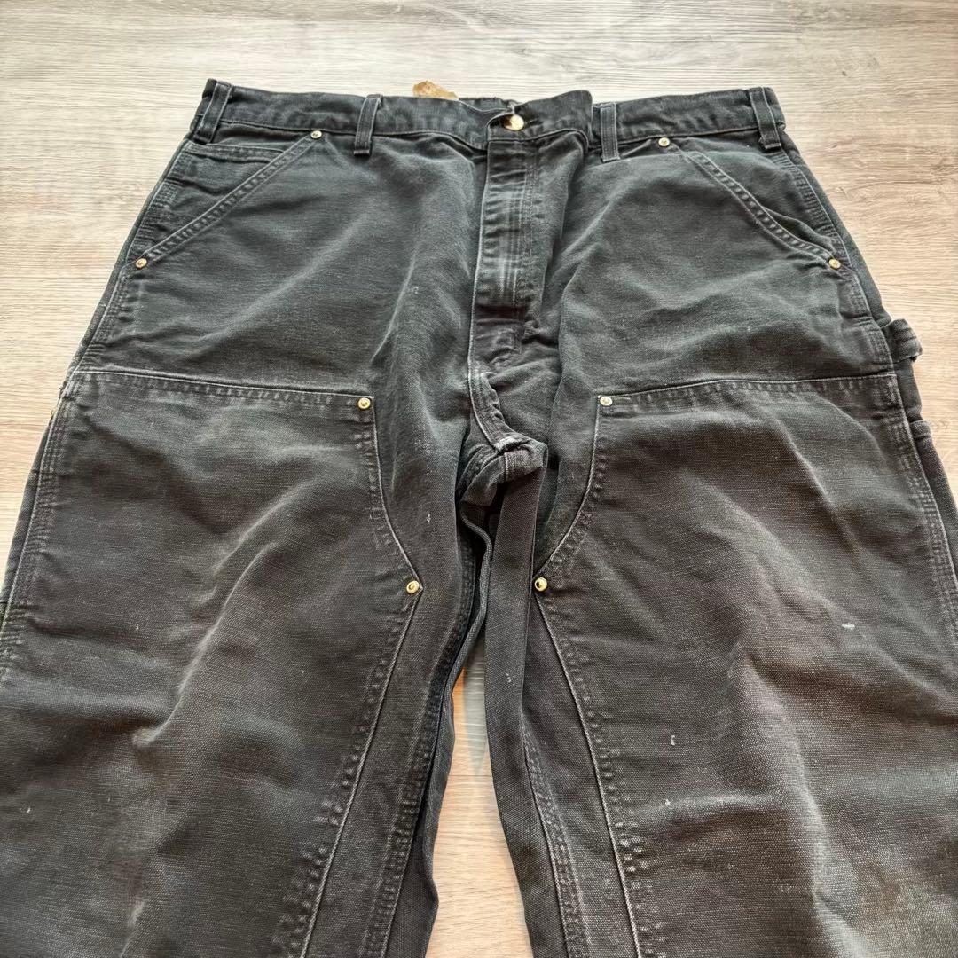 【良フェード】カーハートダブルニー B01 メキシコ製 USA生地W38#522