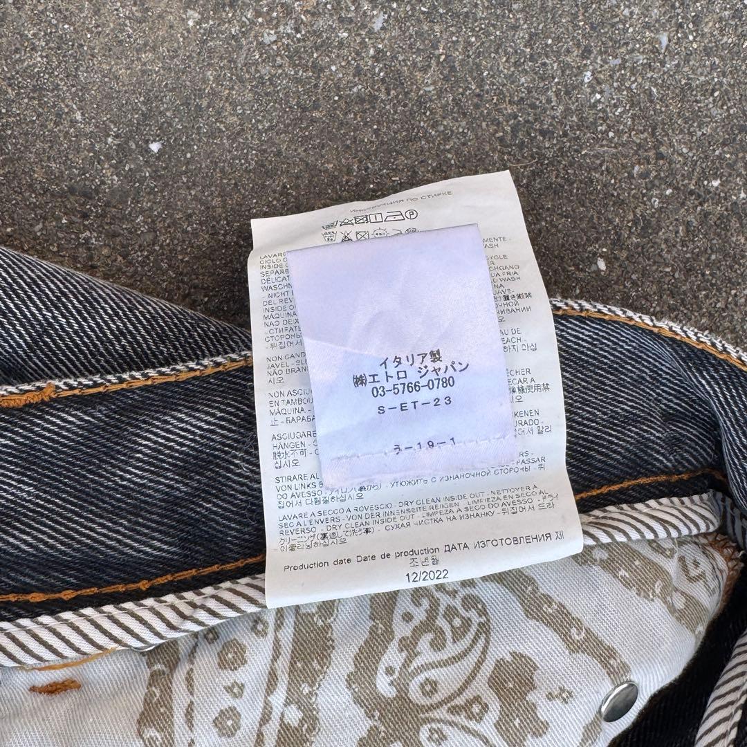 パンツ ETRO Mid-Rise Black Denim Jeans