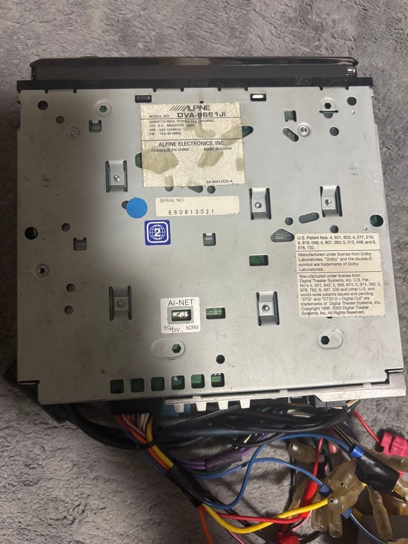 ALPINE DVA-9861 j1ヘッドユニット