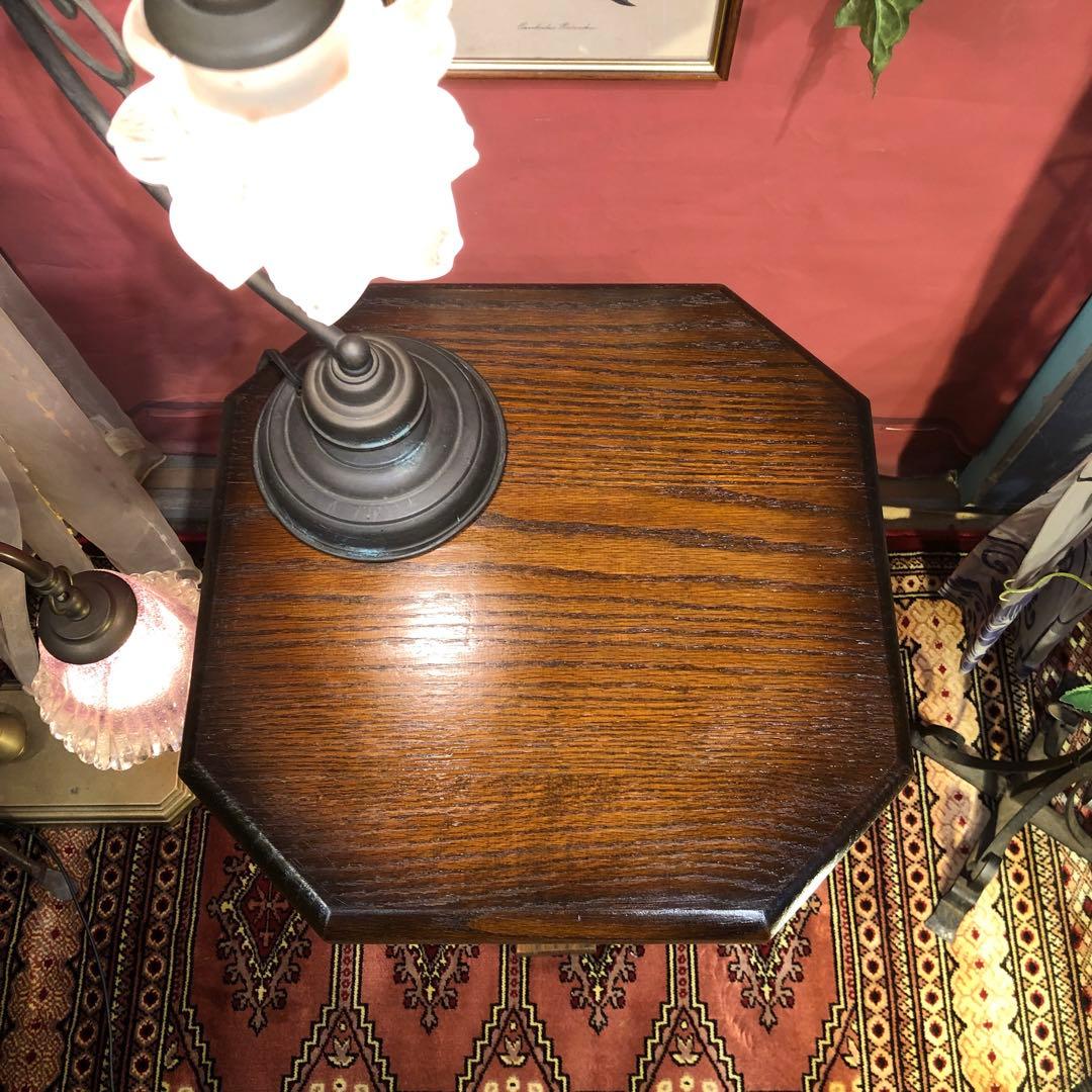 ヴィンテージ レッドオーク　コンパクト　テーブル　サイドテーブル　花台
