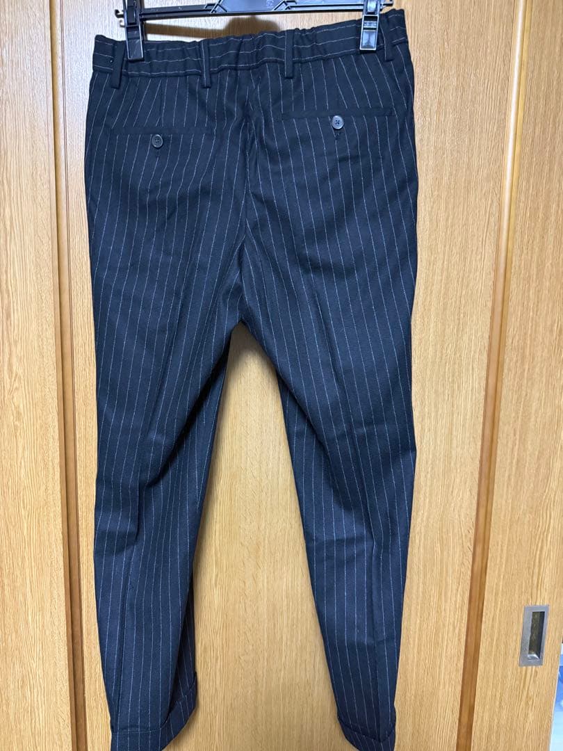 BRIGLIAブリリアブラック ストライプ パンツ　BEAMS別注