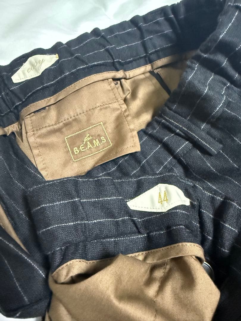 BRIGLIAブリリアブラック ストライプ パンツ　BEAMS別注