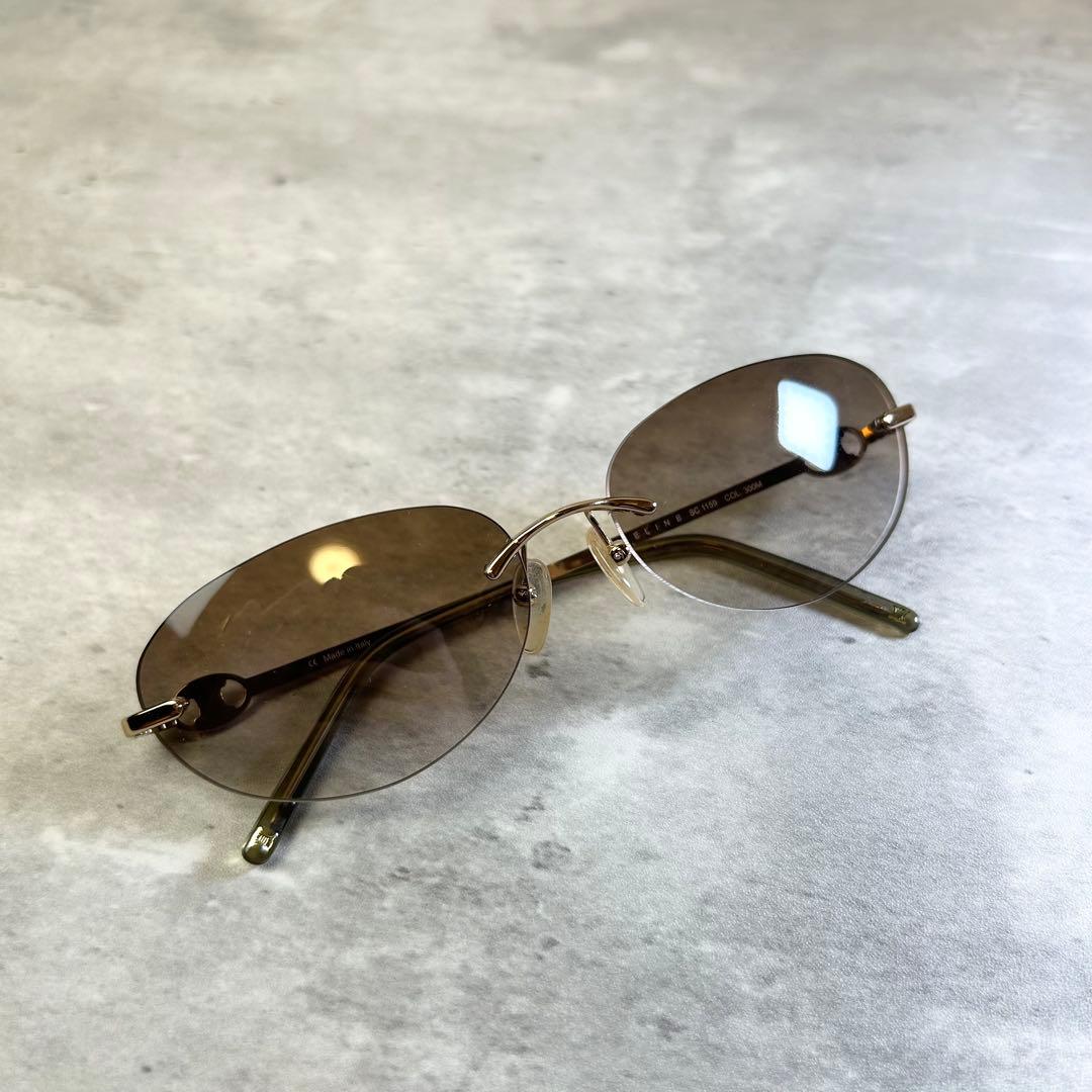 【美品】セリーヌ サングラス SC1159 トリオンフ ゴールドフレーム