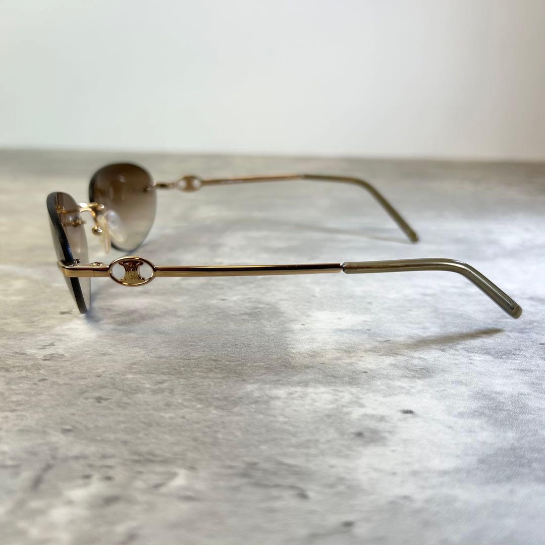 【美品】セリーヌ サングラス SC1159 トリオンフ ゴールドフレーム