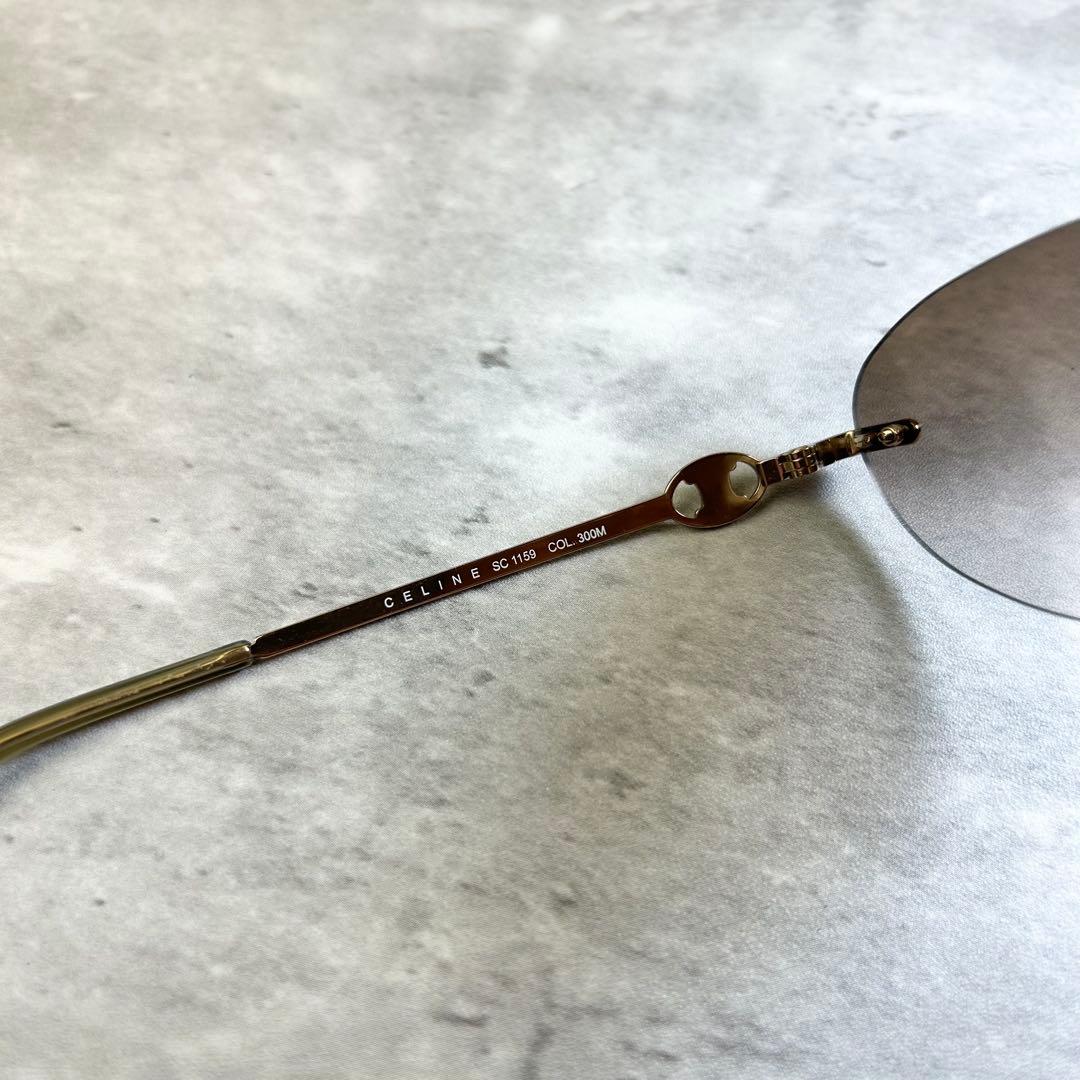 【美品】セリーヌ サングラス SC1159 トリオンフ ゴールドフレーム