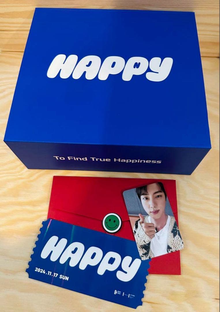 BTS ジン Happy スペシャルステージ 入場 特典 ギフト トレカ BOX