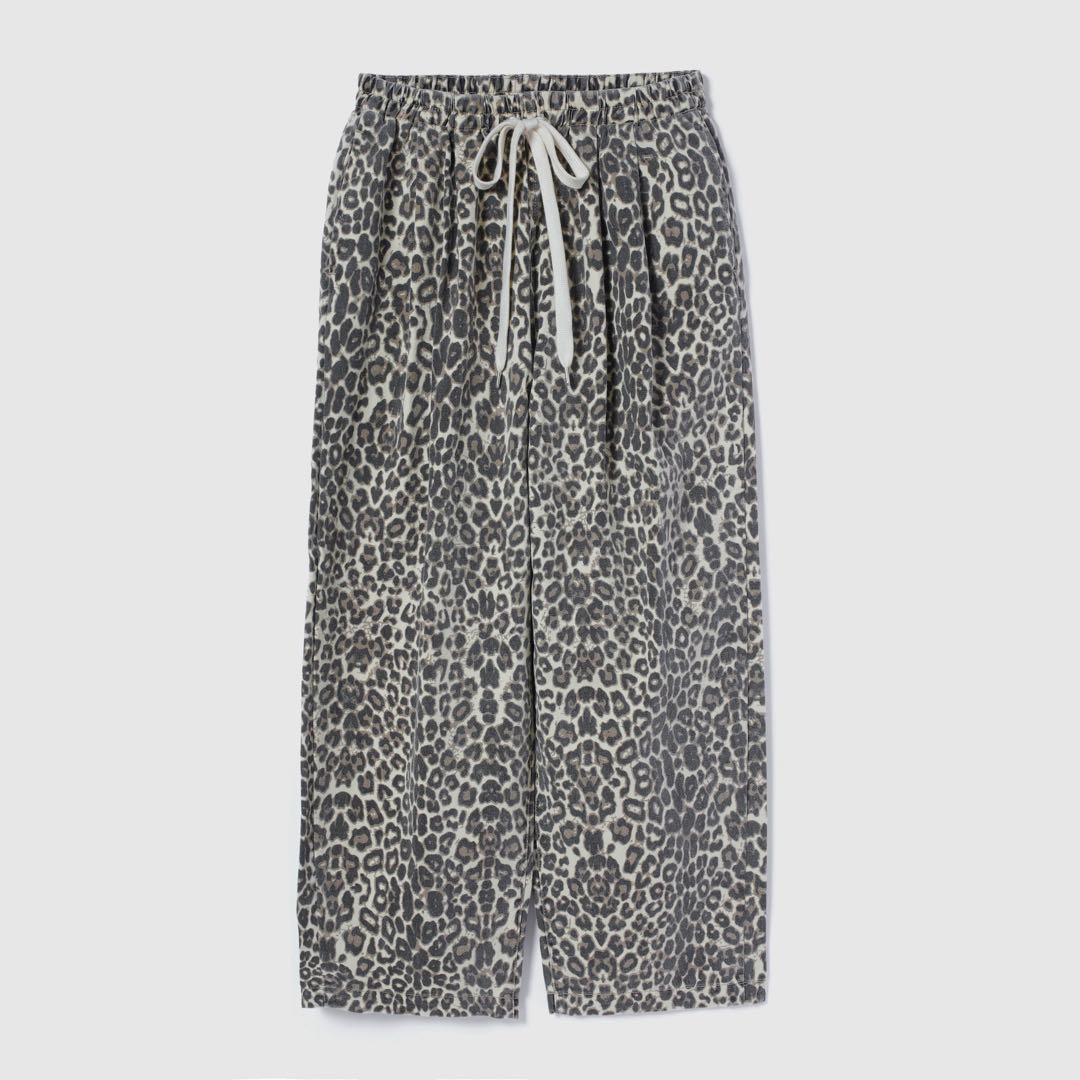 Searoomlynn ライトCanvasギャザーパンツ レオパード　M
