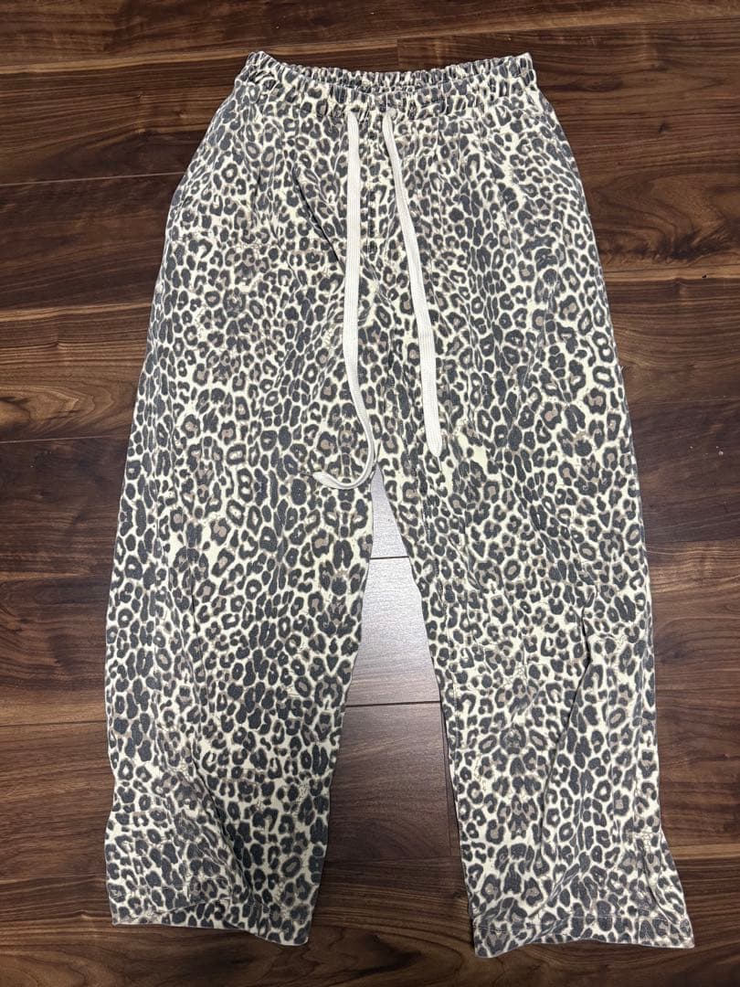 Searoomlynn ライトCanvasギャザーパンツ レオパード　M