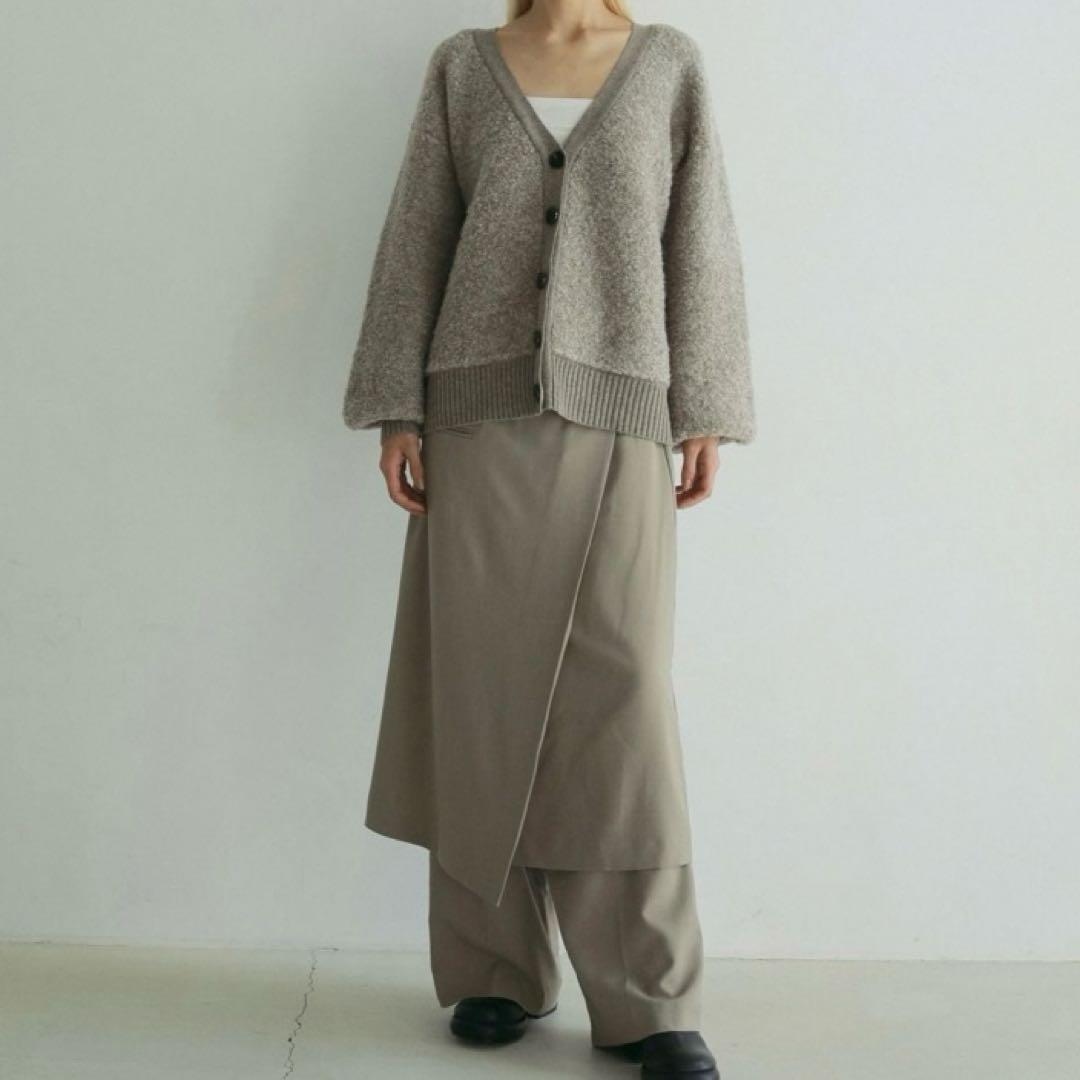 anuke アンヌーク/ラップスカート付きパンツベージュ/36