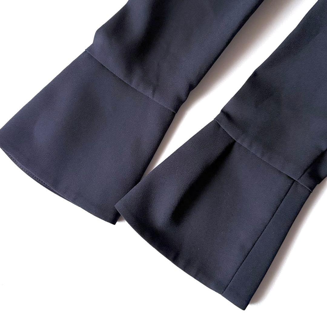 極美品♡　セルフォード　ボウタイプリーツ　ロング　ワンピース　リボン　32　濃紺