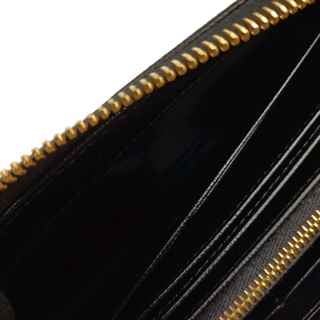 【美品】PRADA プラダ 長財布 ラウンドファスナー 箱付 黒 ①