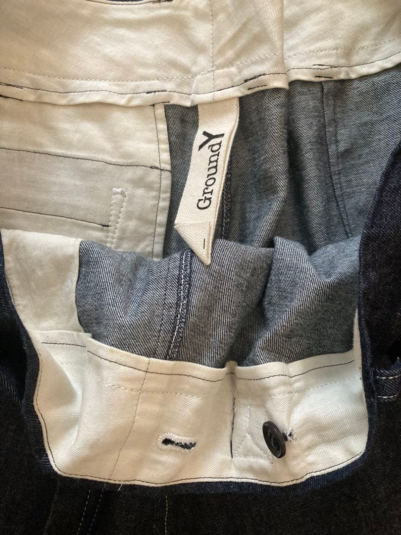 Ground Y ワイドデニムパンツ　ラップパンツ