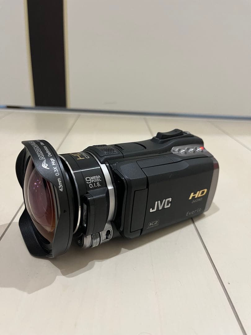JVC EVERIO フィッシュアイレンズ付き　ビデオカメラ　美品　即日発送可能