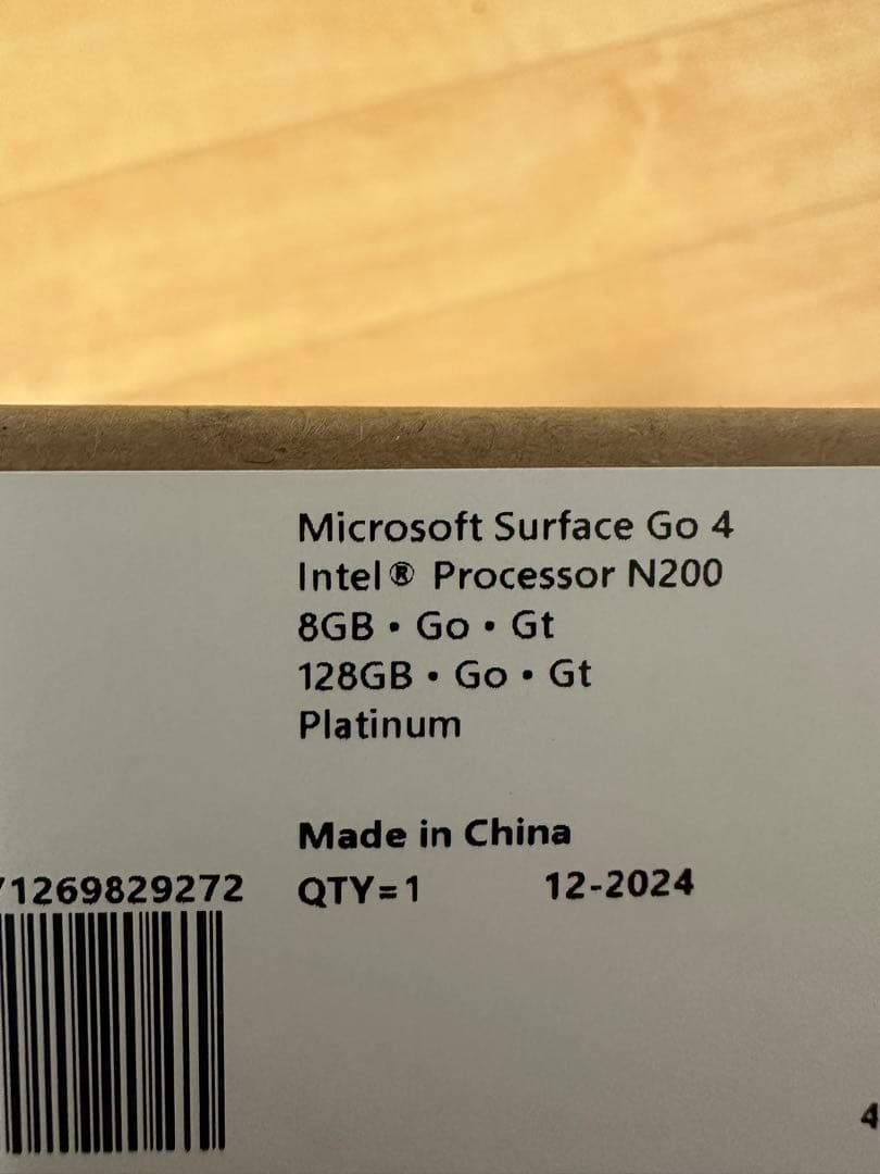 Windowsノート本体 Microsoft Surface Go 4 128GB Platinum