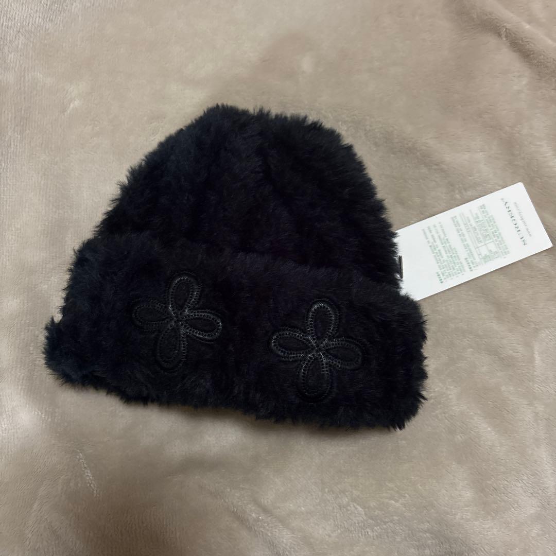 SURGERY ネイビーファー風ニット帽