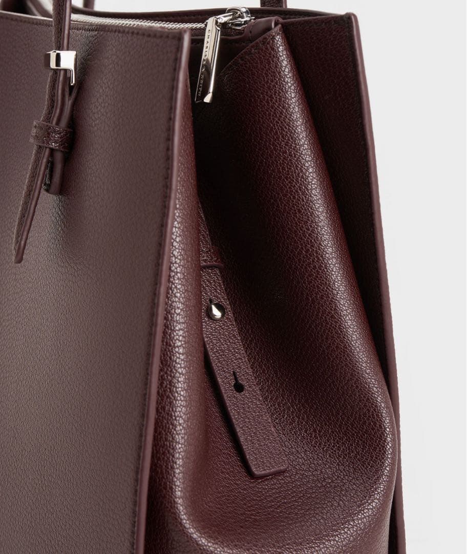 CHARLES & KEITH クラシックダブルハンドルトートバッグ