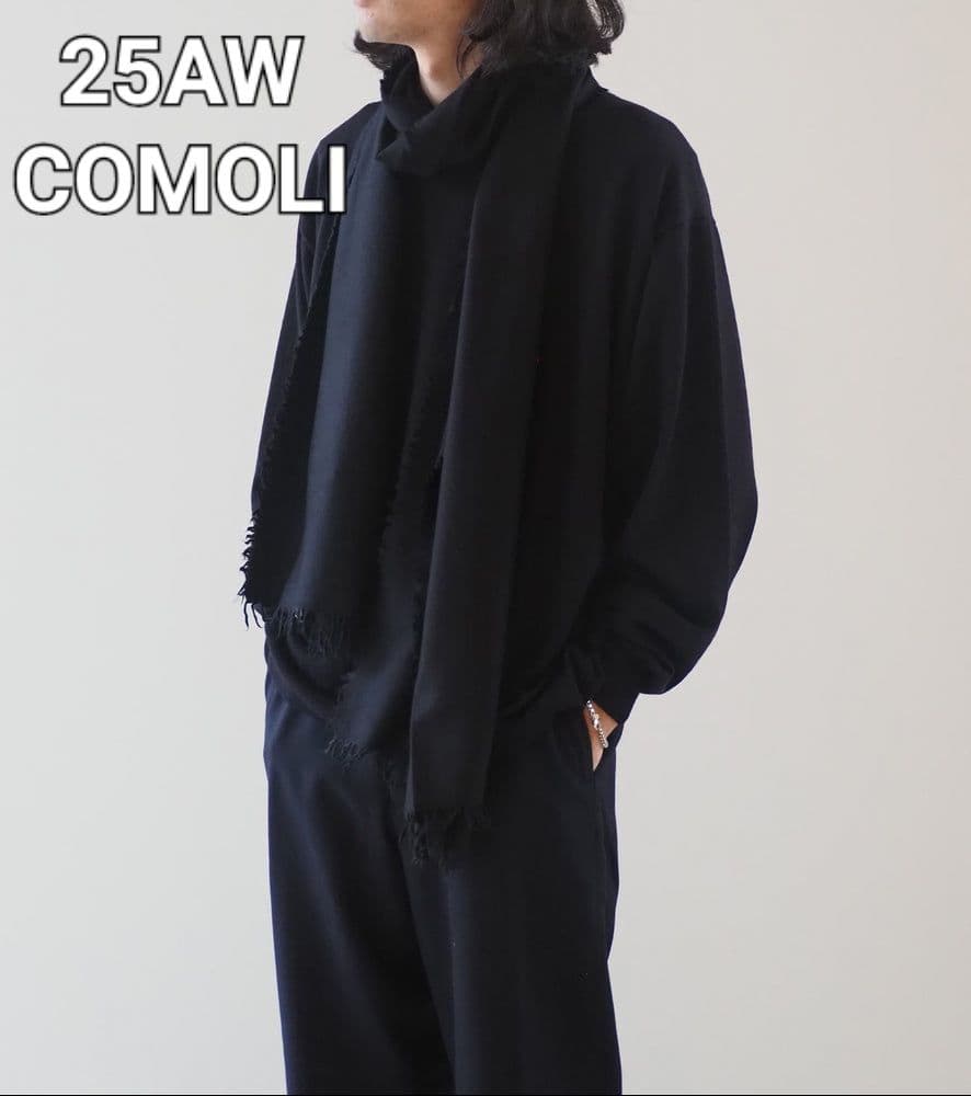 COMOLI 25AW カシミヤシルク 製品染ストール マフラー コモリ