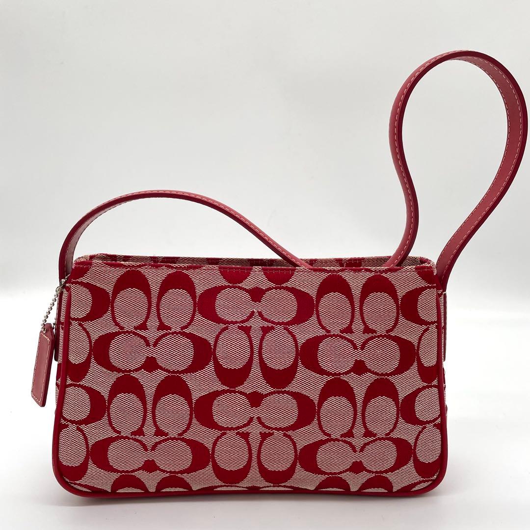 【美品】コーチ　アクセサリーポーチ　シグネチャ　キャンバス　6023