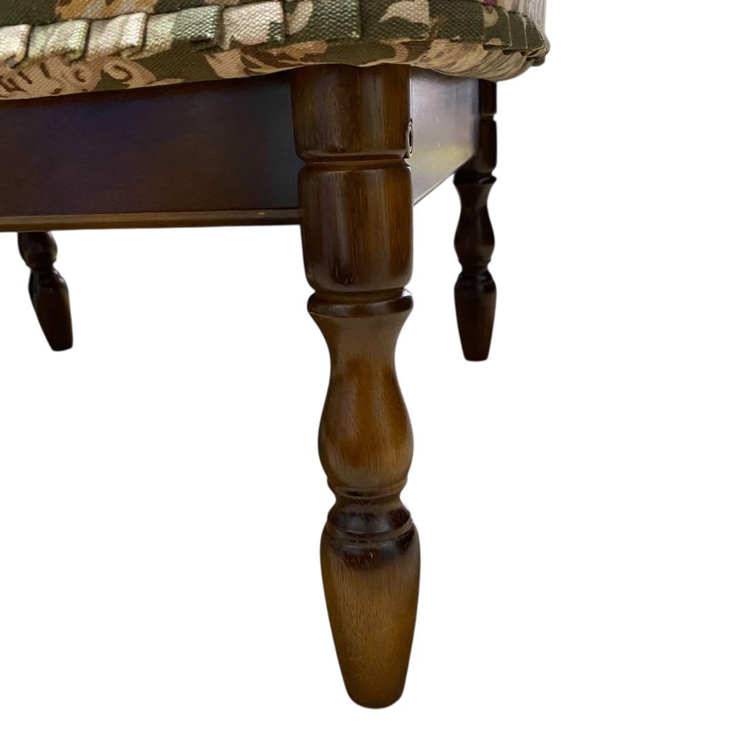 【美品】カリモクkarimoku コロニアル オットマン 花柄 レトロビンテージ