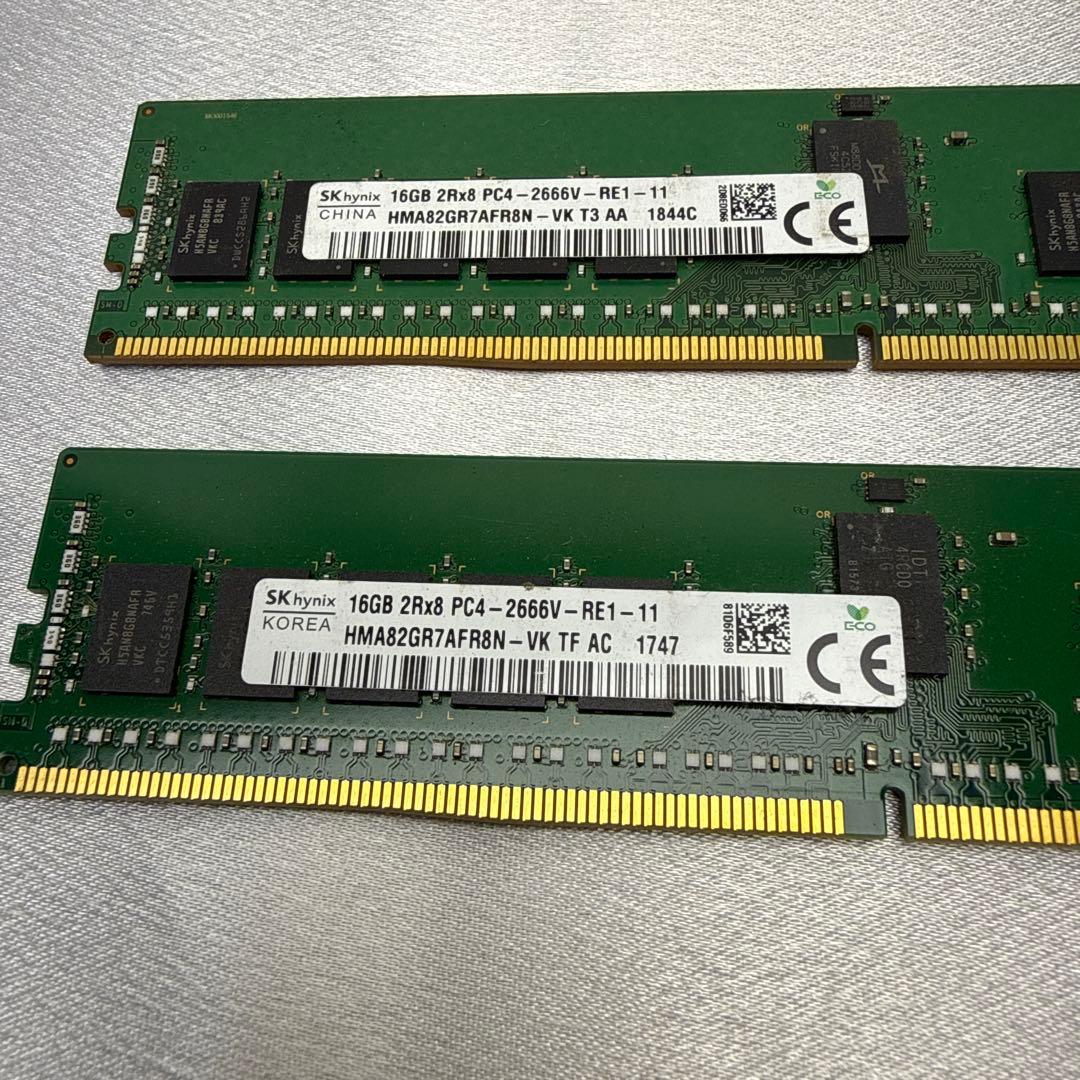 SK hynix 16GB DDR4 2666MHz メモリ 2枚組