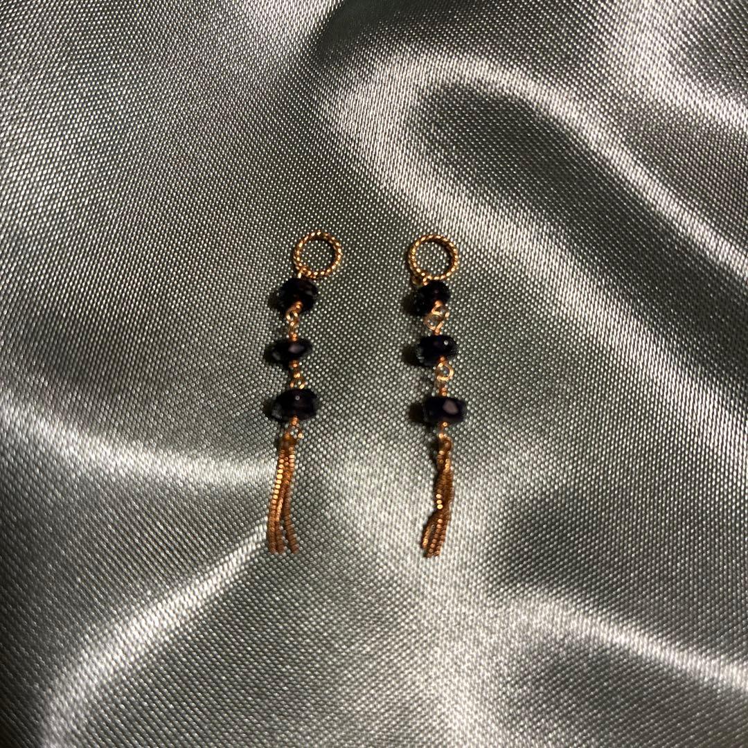 クアラントット18Kサファイアイヤリングチャーム