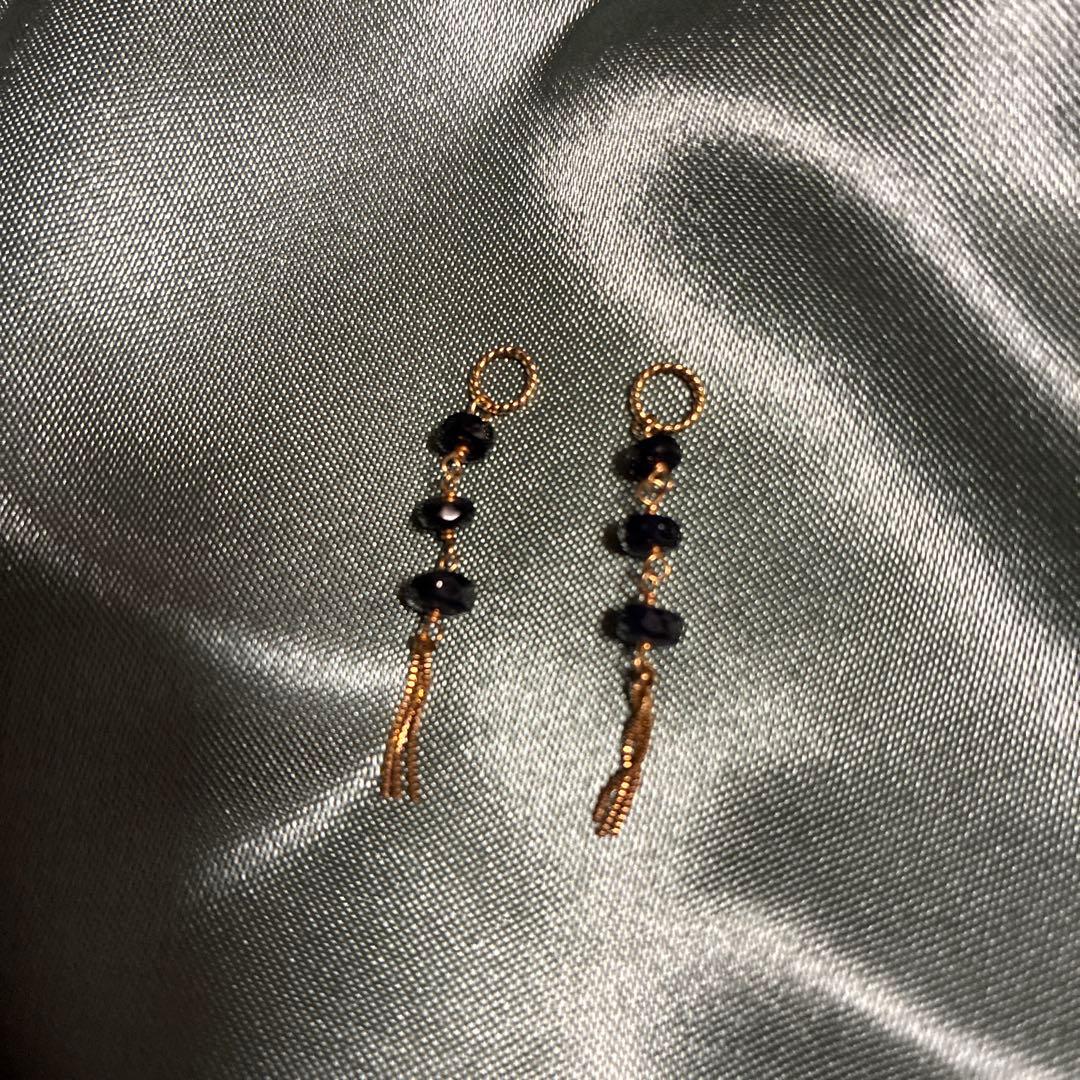 クアラントット18Kサファイアイヤリングチャーム