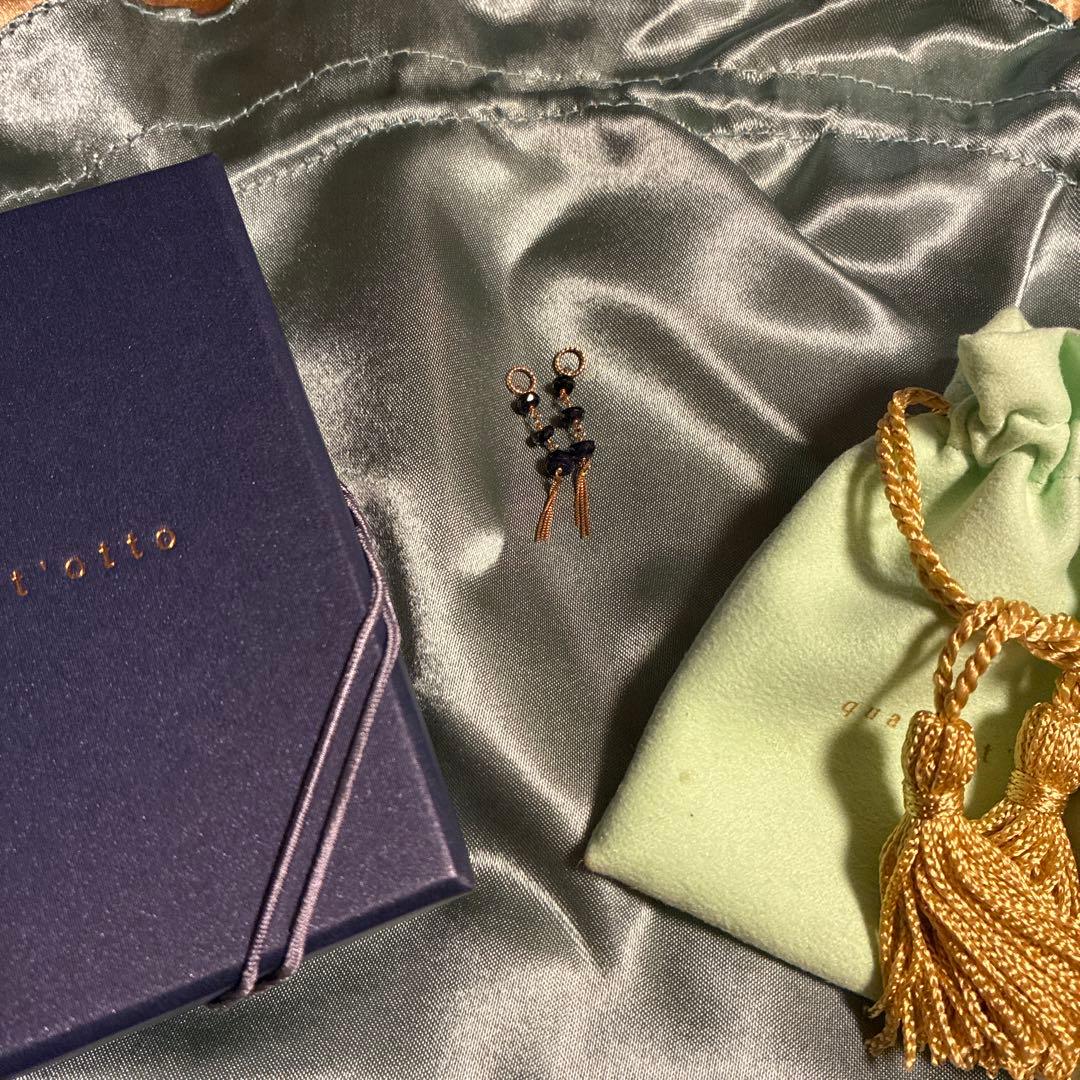 クアラントット18Kサファイアイヤリングチャーム