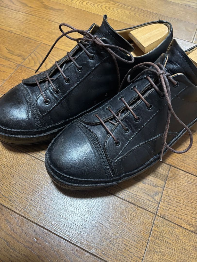初期MIHARA YASUHIROレザースニーカー 黒 27.5