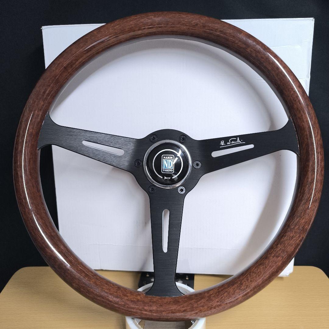 NARDI ナルディタイプ 　クラシック　ウッド&ブラックスポーク350mm