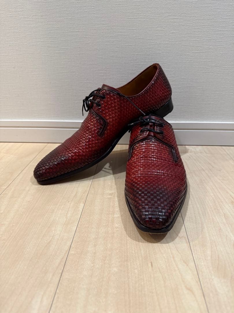 【値下げ】【美品】マグナーニ EU44 イントレチャート　レザーシュー