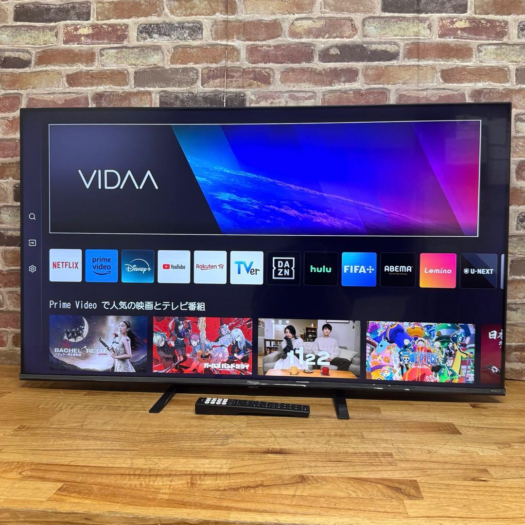 2024年製！ハイセンス 50V型 4K 液晶テレビ 50E65K 動画アプリ○