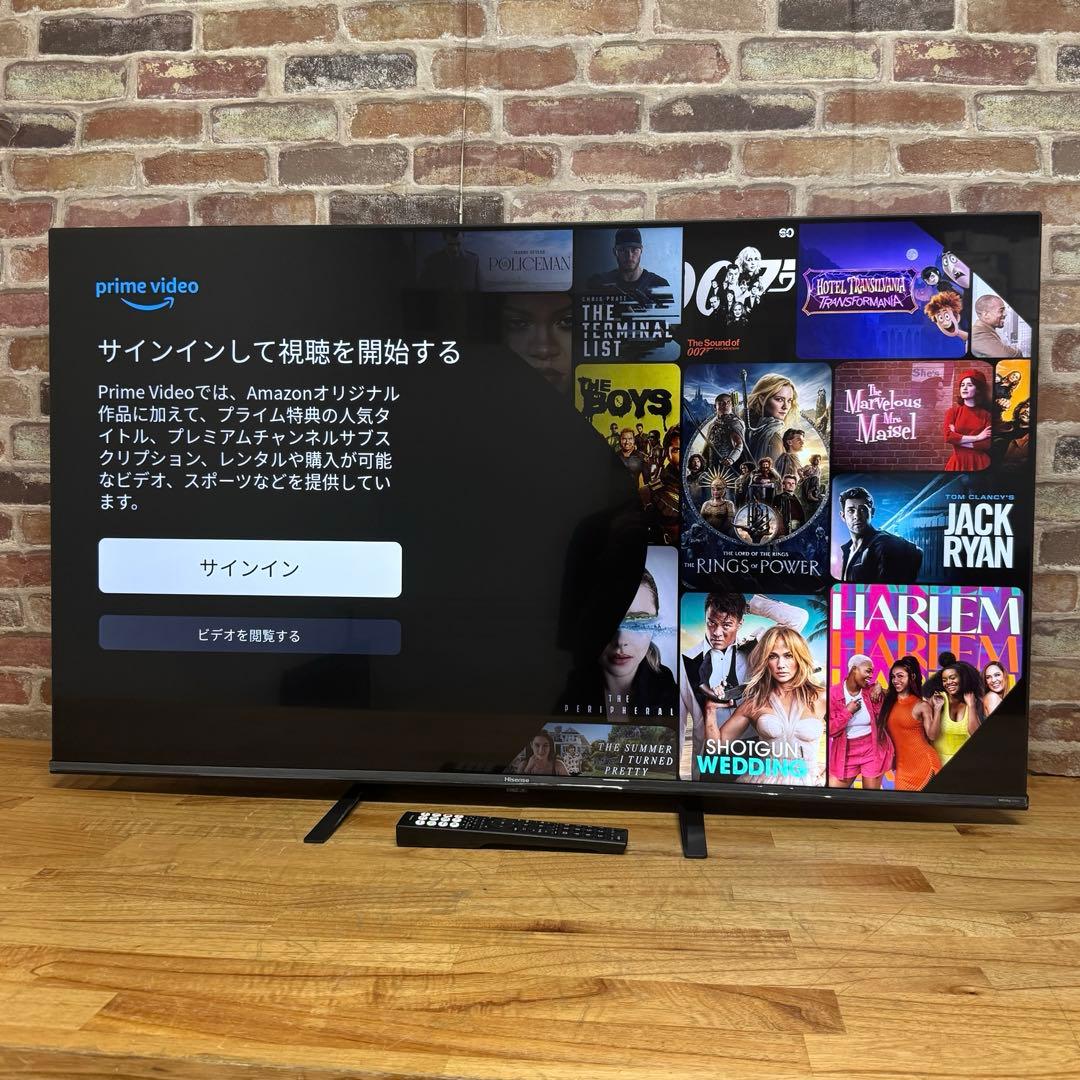 2024年製！ハイセンス 50V型 4K 液晶テレビ 50E65K 動画アプリ○