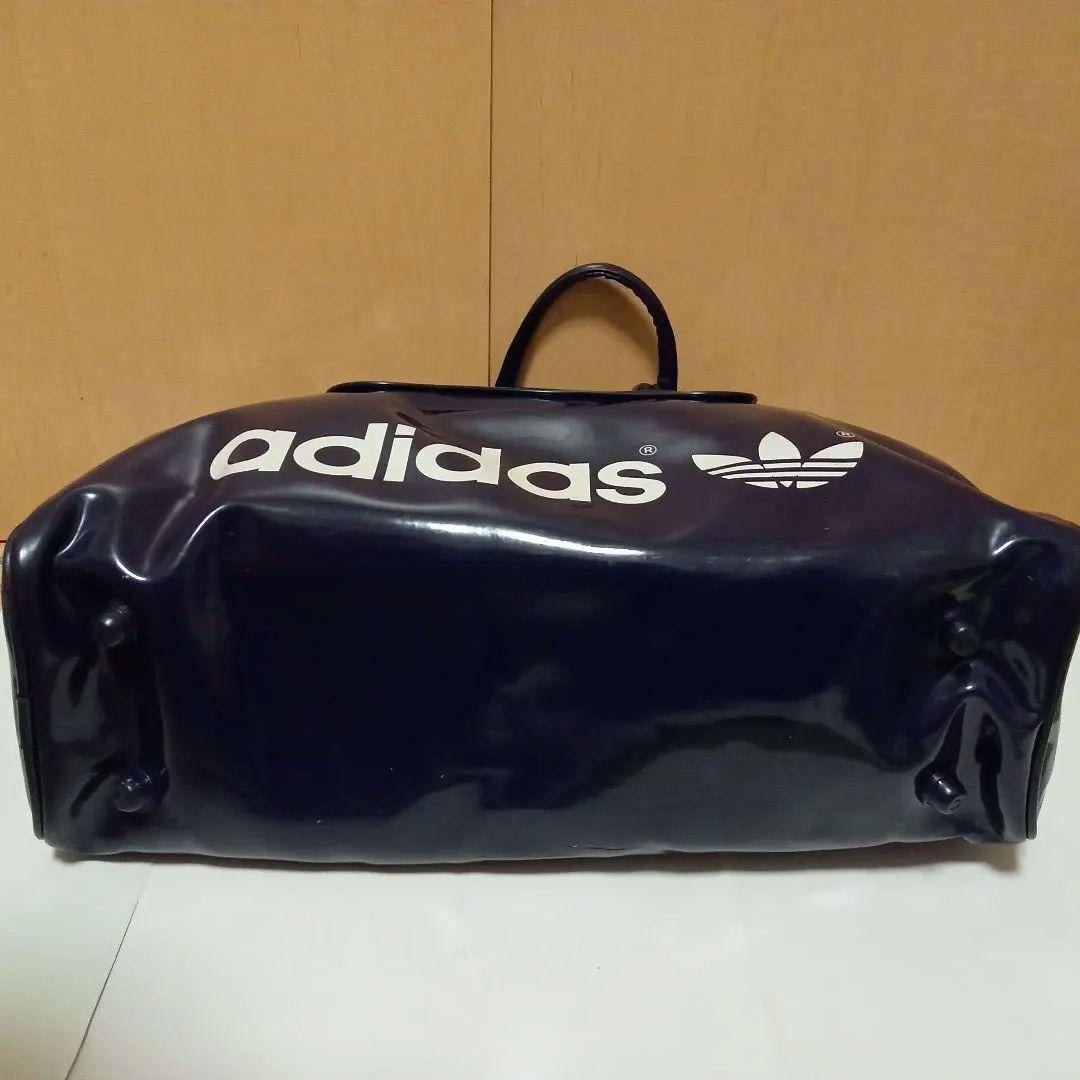 タ*ク様 アディダス ネイビー　エナメル ボストンバッグ ビンテージ　日本製