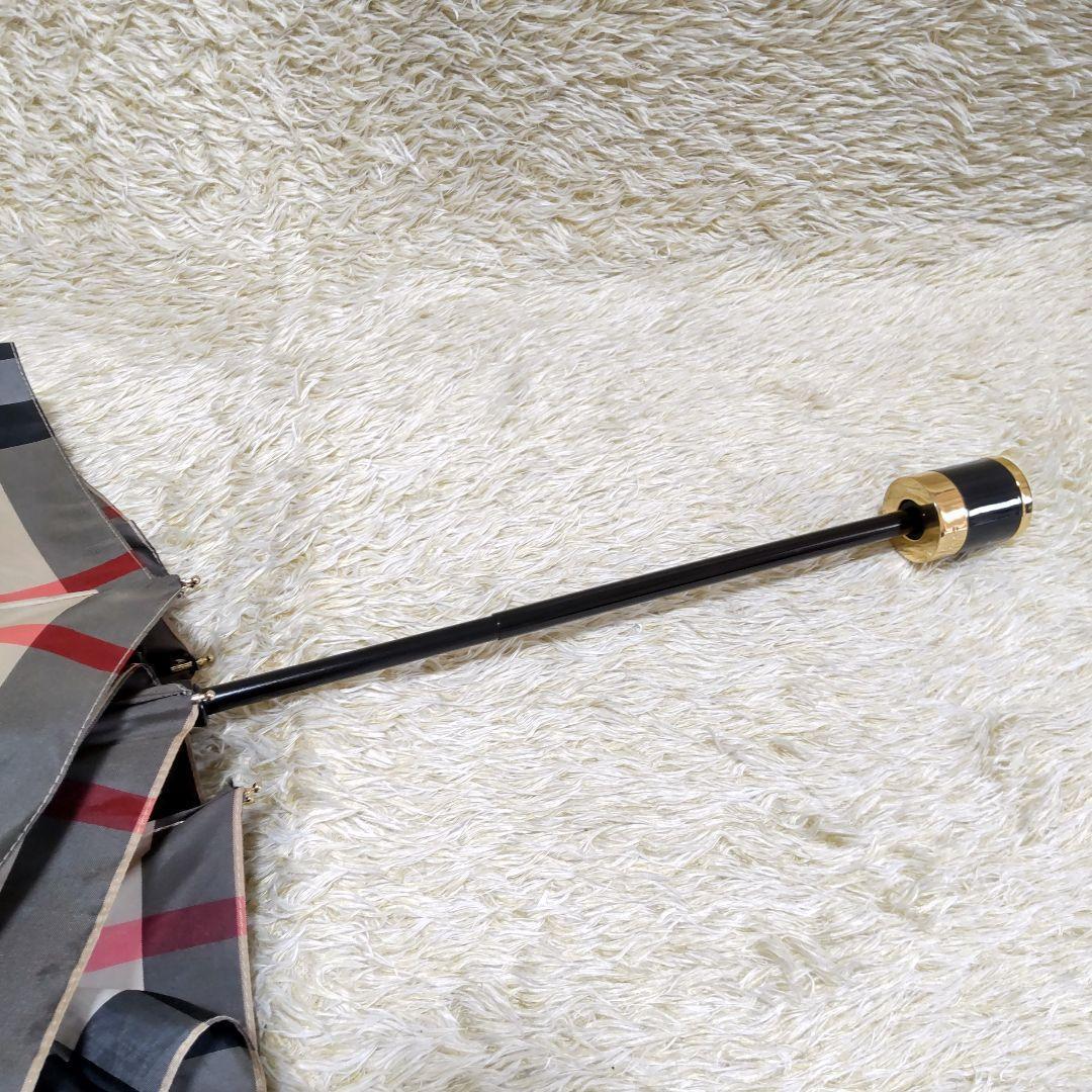 【美品】 BURBERRY バーバリー ノバチェック 折り畳み傘 大きめ 袋付き