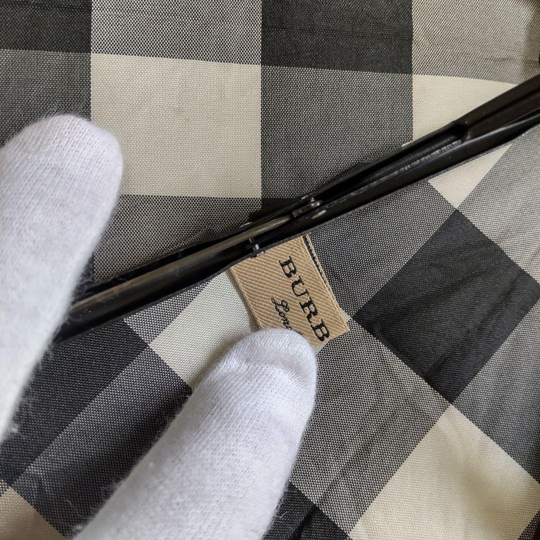 【美品】 BURBERRY バーバリー ノバチェック 折り畳み傘 大きめ 袋付き