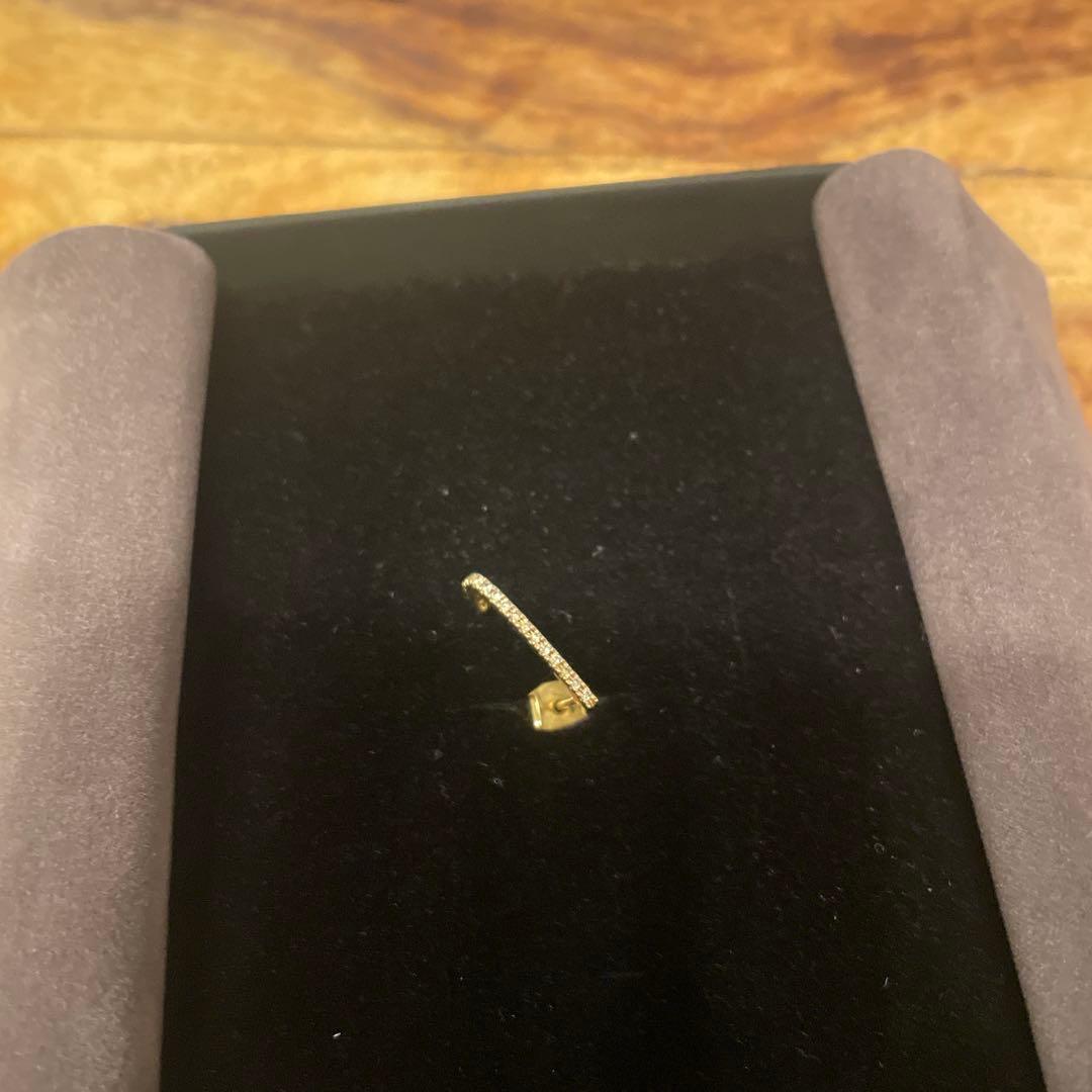 ［ぱふ】Hirotaka K10YG ダイヤモンド インナーフック片耳