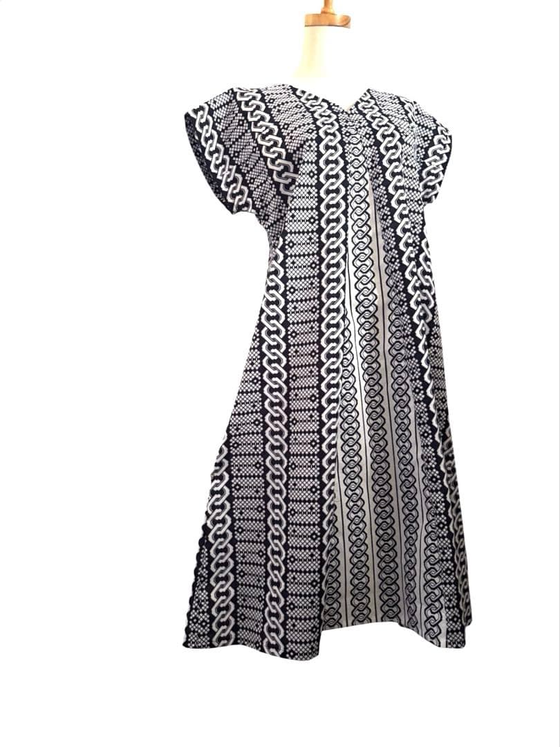 6Y19-1896浴衣リメイク　ワンピース　ロング　ハンドメイド　優雅Aライン