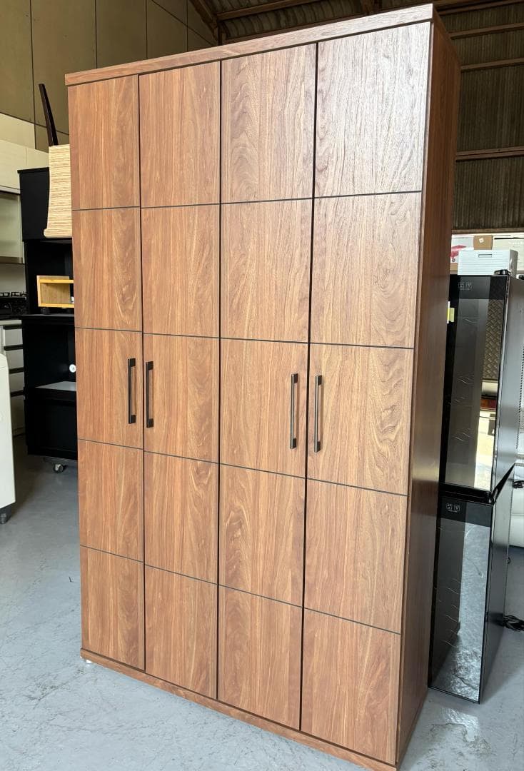 国産 シューズボックス、下駄箱、幅105cm 30足収納可能、Used/キレイ